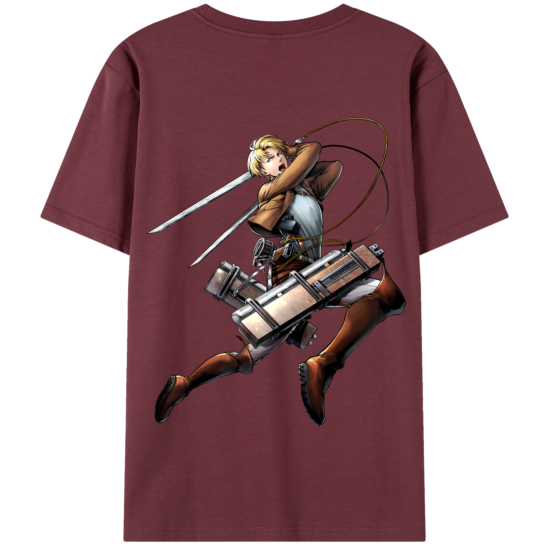 （画像用） 進撃の巨人 Attack on Titan 綿100％半袖Tシャツ（背面プリント）
